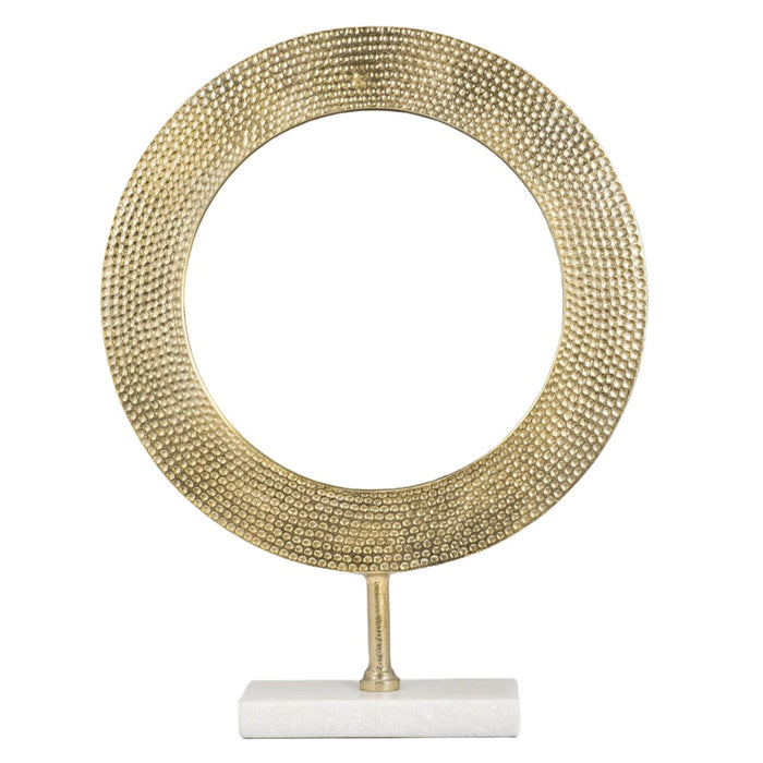 Hammered Gold Mirror on a Stand