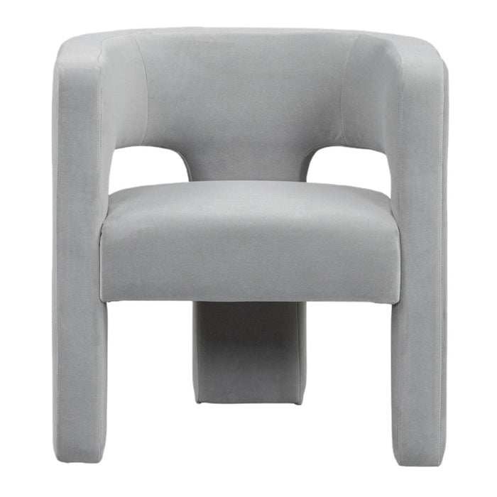 Open Back Gray Modern Chair