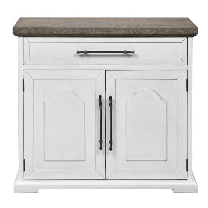 Transitional Classic Off White Side Cabinet