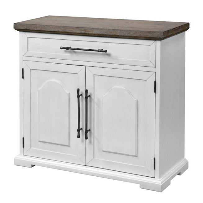 Transitional Classic Off White Side Cabinet