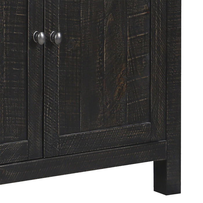 Farmhouse Antiqued Black Sideboard