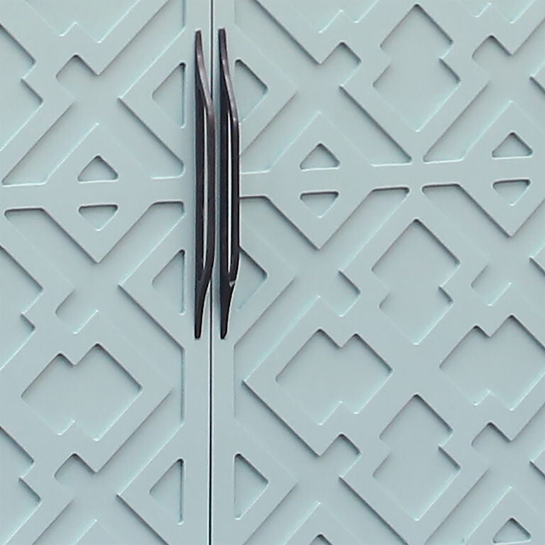 Geometric Pastel Blue Sideboard