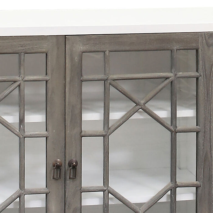 Trellis Pattern 4-Door Sideboard