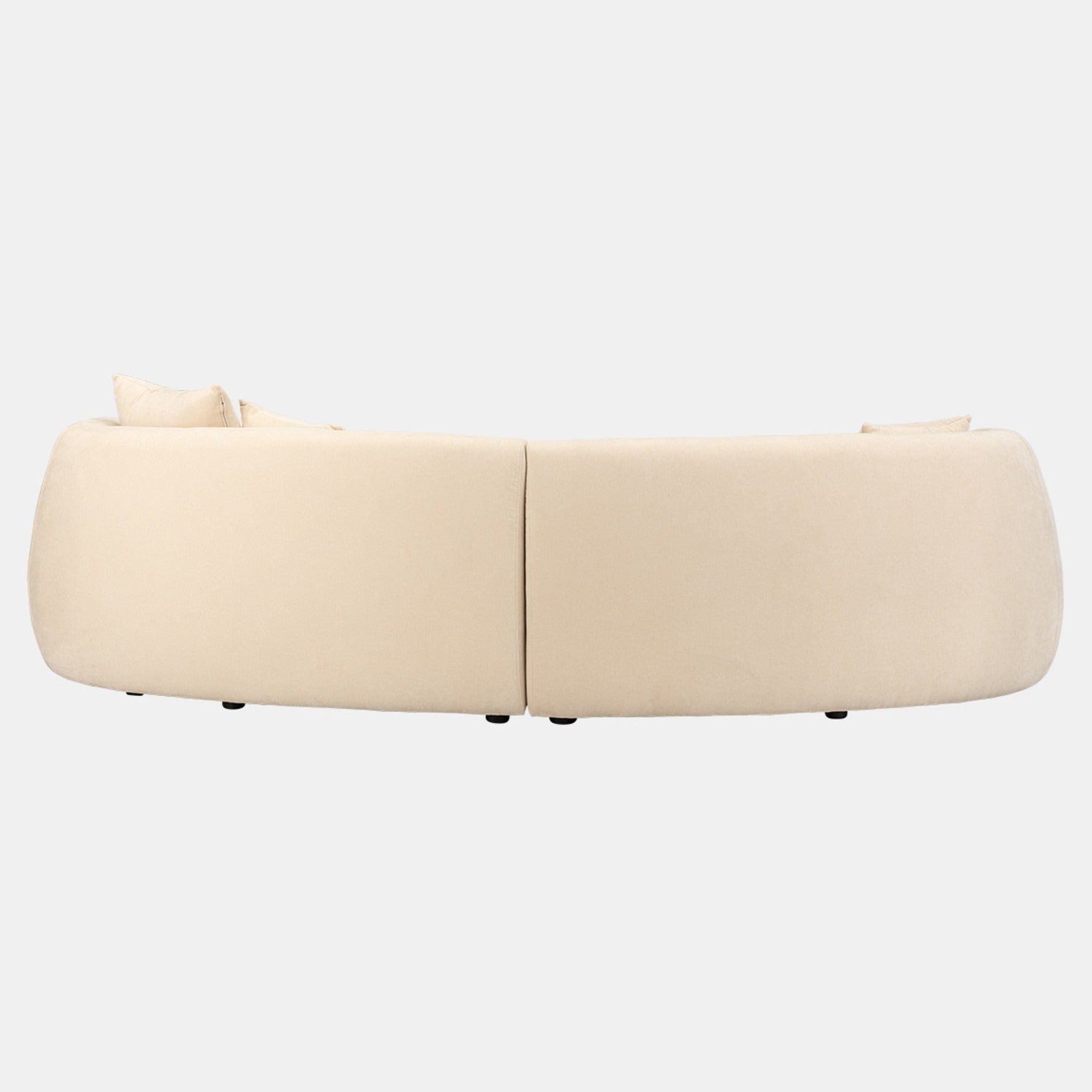 Curved Cream Organic Sofa