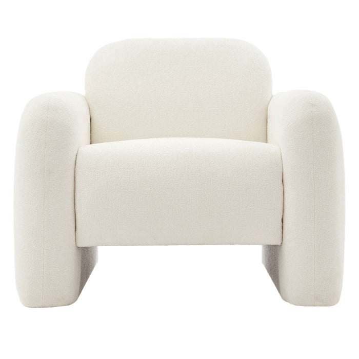 Non-Woven Fabric Ivory Accent Chair