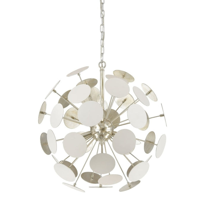 Sphere Matte White 6-Light Chandelier