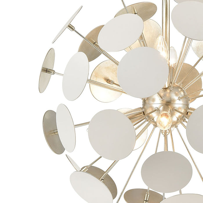 Sphere Matte White 6-Light Chandelier