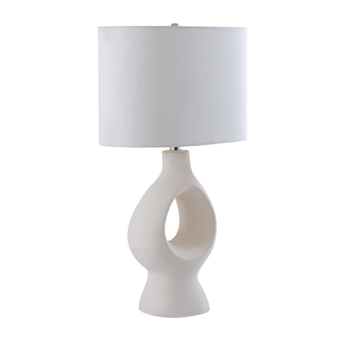 Off-White Sculptural Table Lamp