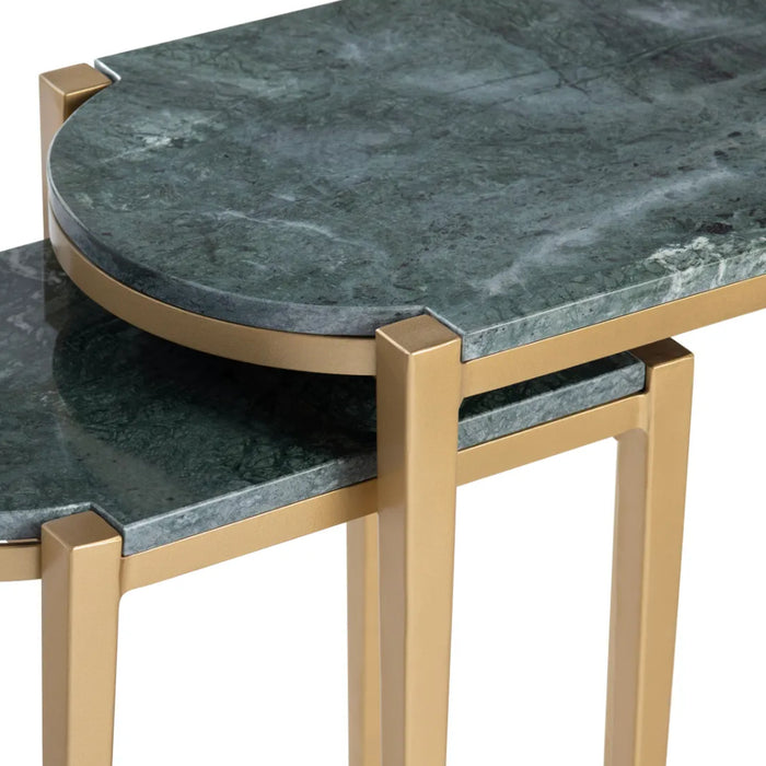 2-Set Marble Top Accent Tables