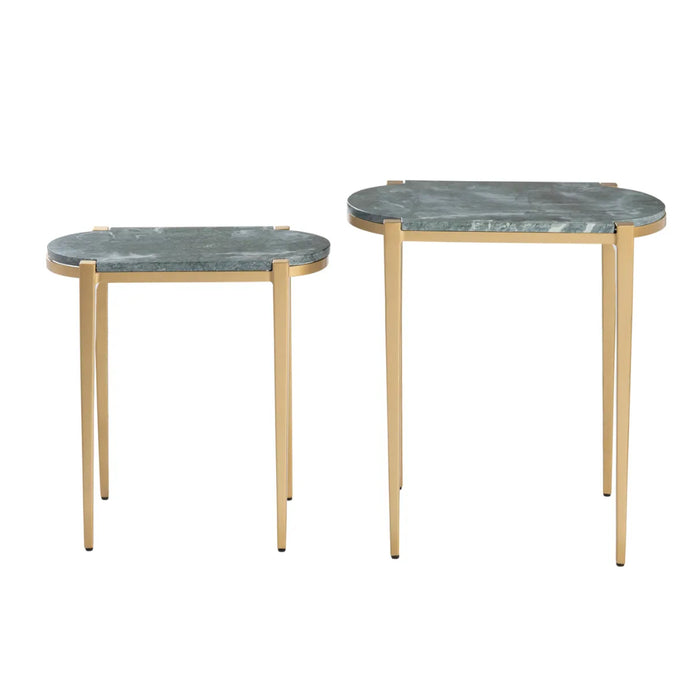 2-Set Marble Top Accent Tables