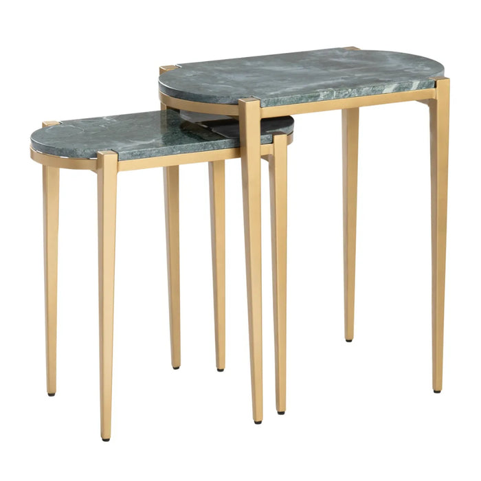 2-Set Marble Top Accent Tables