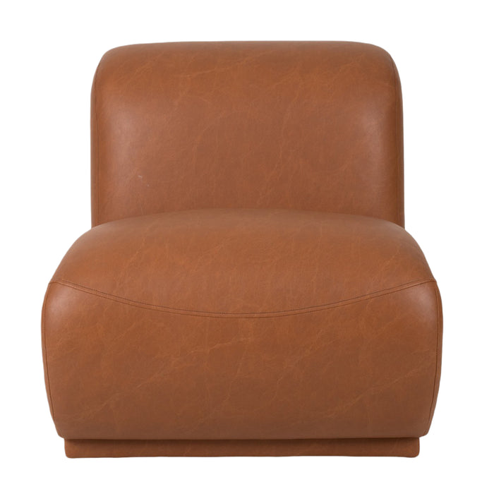 Brown Armless Accent Chair