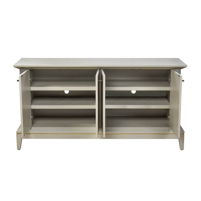 4-Door Soft Gray Credenza