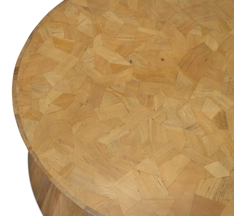 Round Parquetry Coffee Table