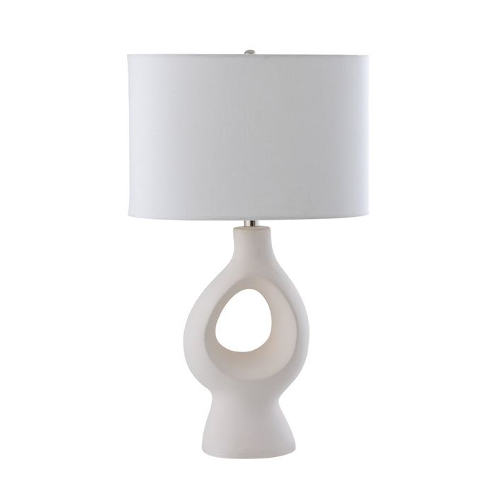 Off-White Sculptural Table Lamp