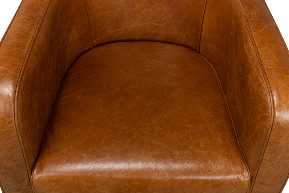 Cuba Brown Leather Chair