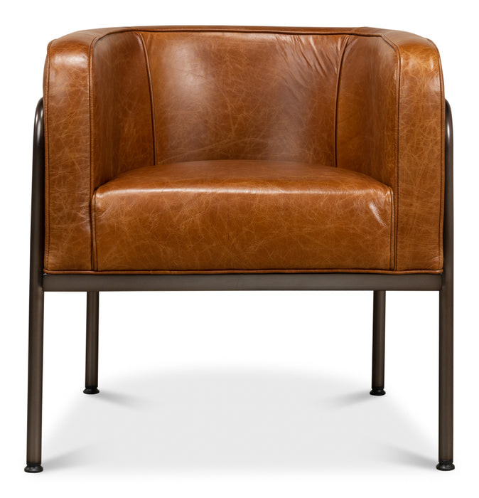 Cuba Brown Leather Chair