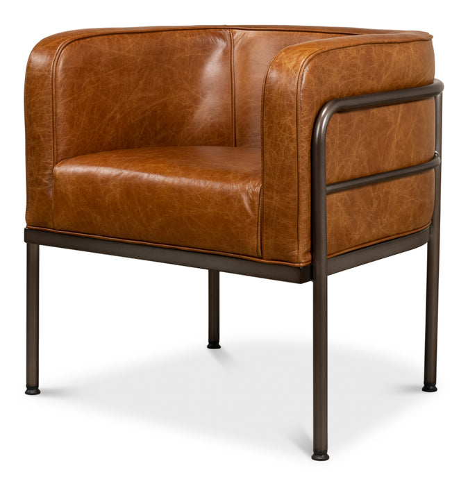 Cuba Brown Leather Chair