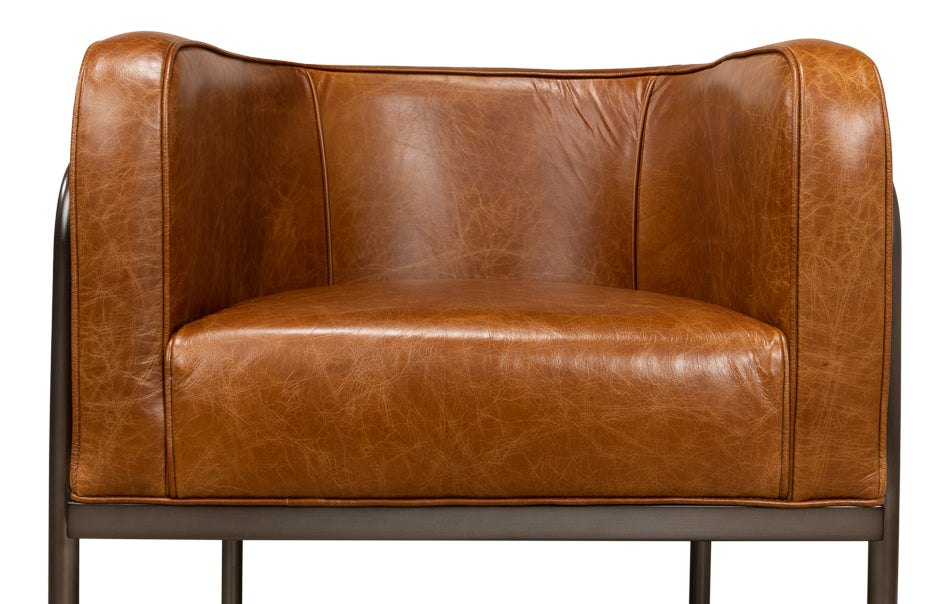 Cuba Brown Leather Chair