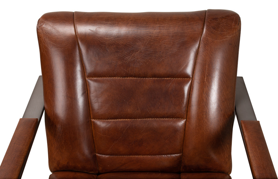 Vintage Havana Leather Arm Chair