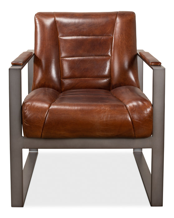 Vintage Havana Leather Arm Chair