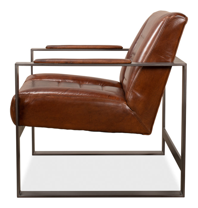 Vintage Havana Leather Arm Chair