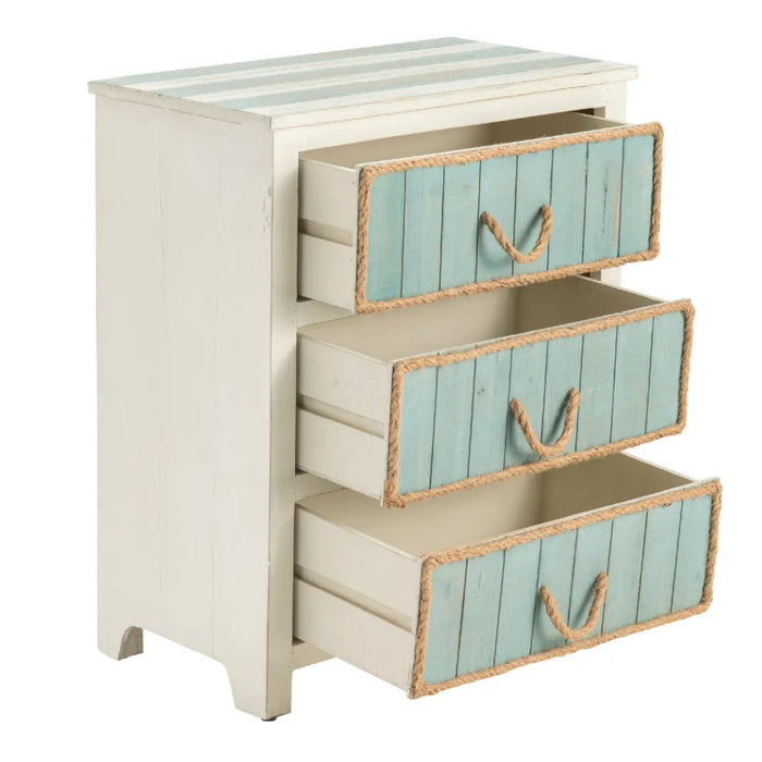 3-Drawer Coastal Side Chest