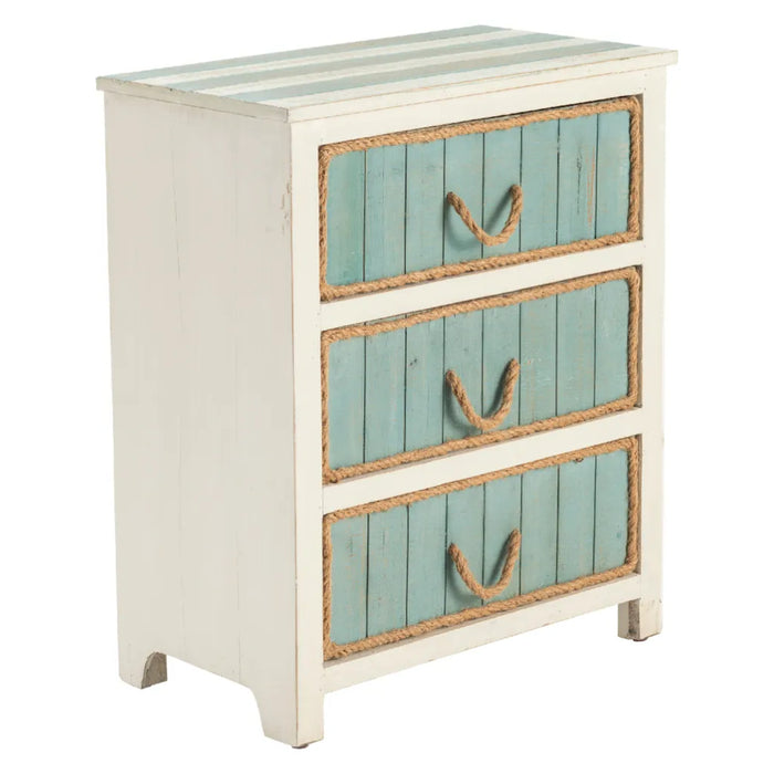 3-Drawer Coastal Side Chest