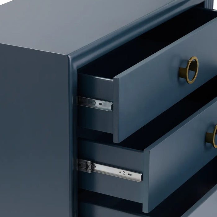 3-Drawer Smoky Blue Chest