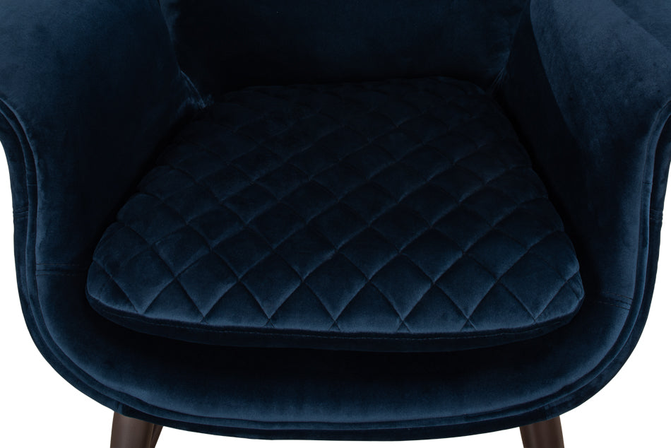 Blue Velvet Upholstered Chair