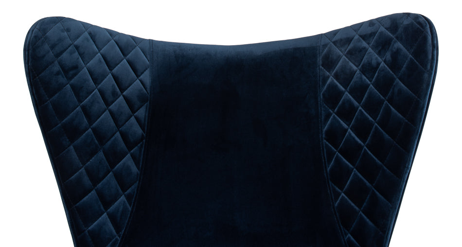 Blue Velvet Upholstered Chair