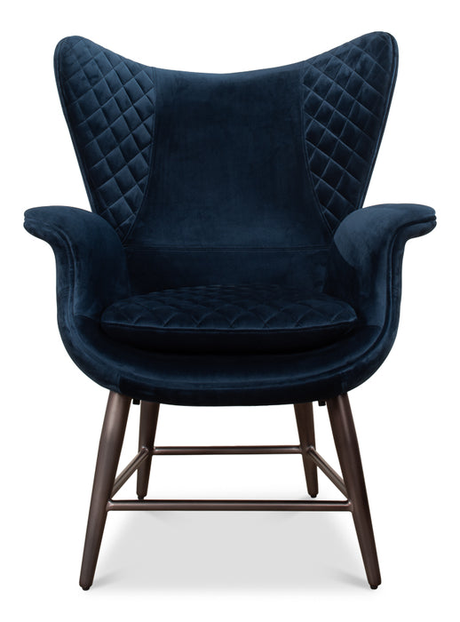 Blue Velvet Upholstered Chair