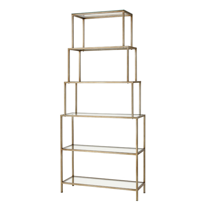 6-Layer Taper Gold Bookshelf