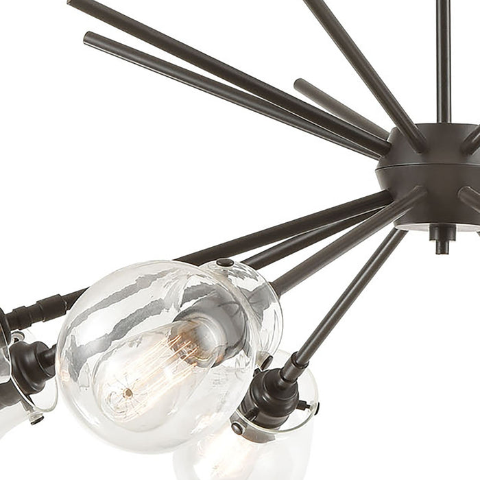 Industrial Contoured 8-Light Chandelier