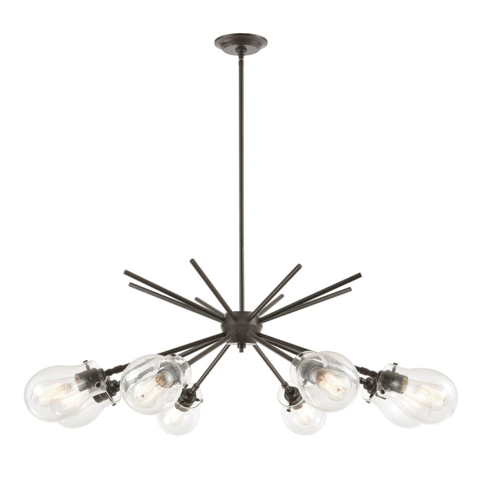 Industrial Contoured 8-Light Chandelier