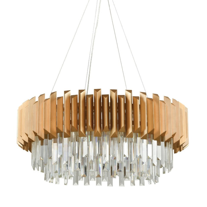 Gold & Crystal Prisms 8-Light Chandelier