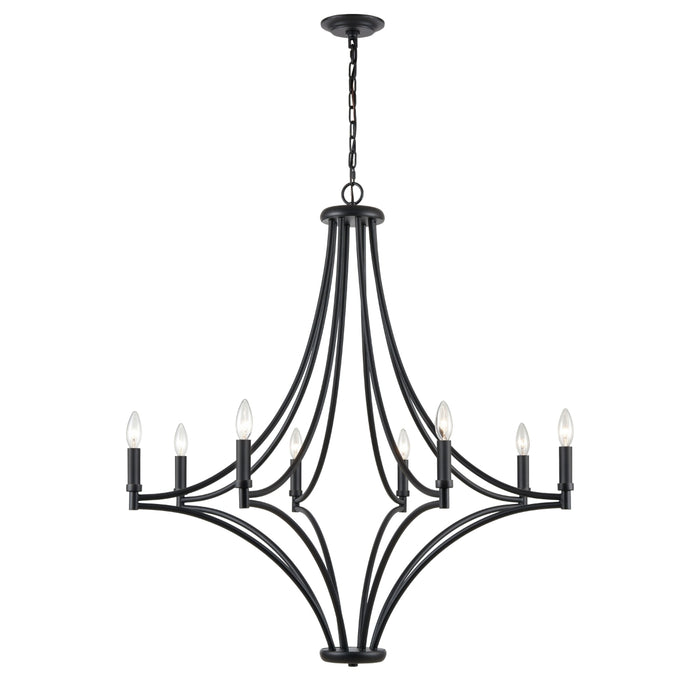 Wrought Iron 8-Light Chandelier