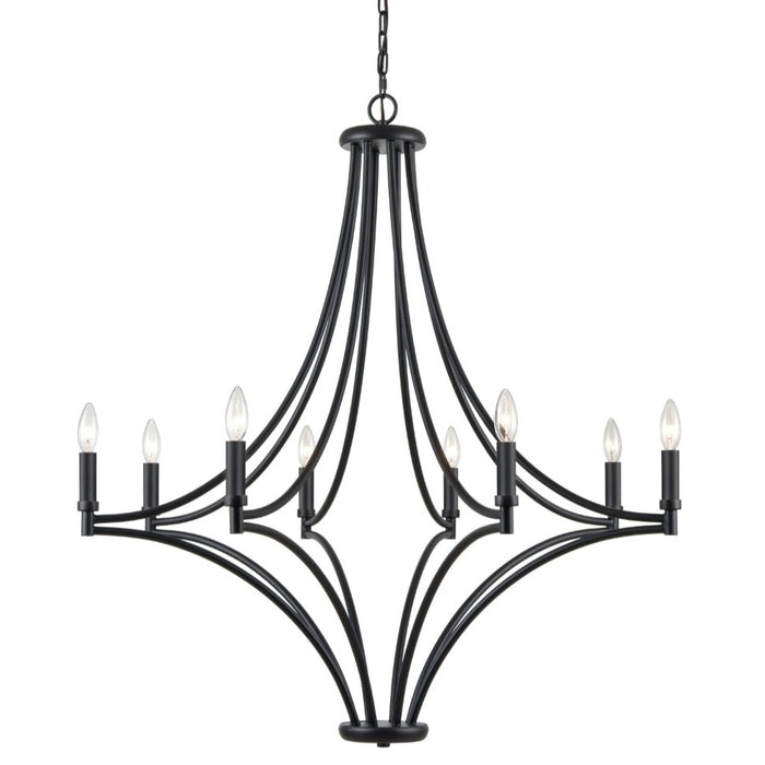 Wrought Iron 8-Light Chandelier