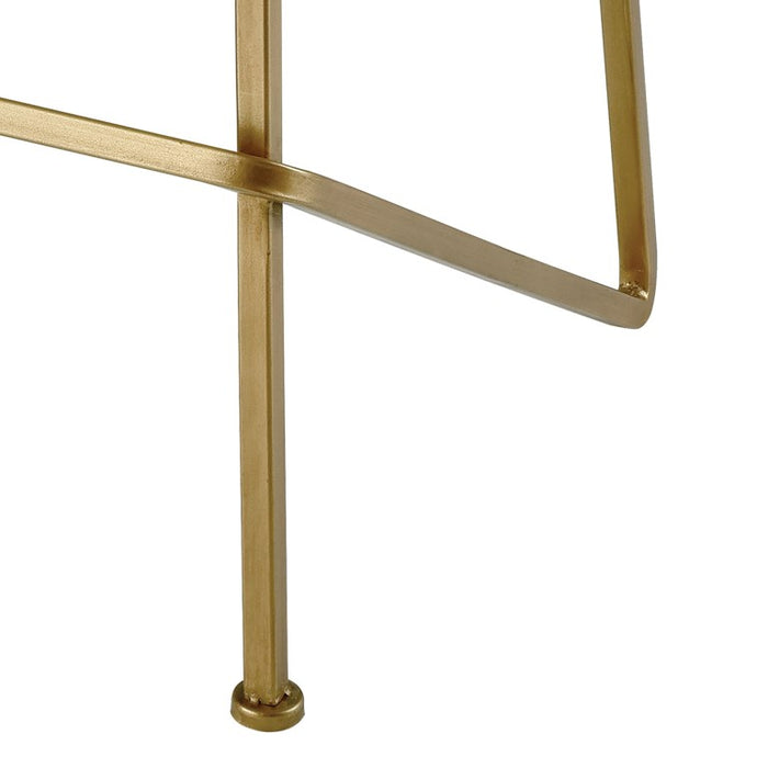 Gold-Finished Retro  Bar Stool