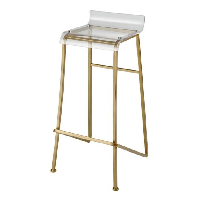 Gold-Finished Retro  Bar Stool