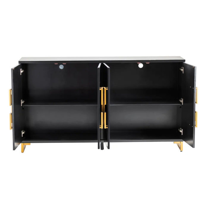 4-Door Corinthian Black Sideboard