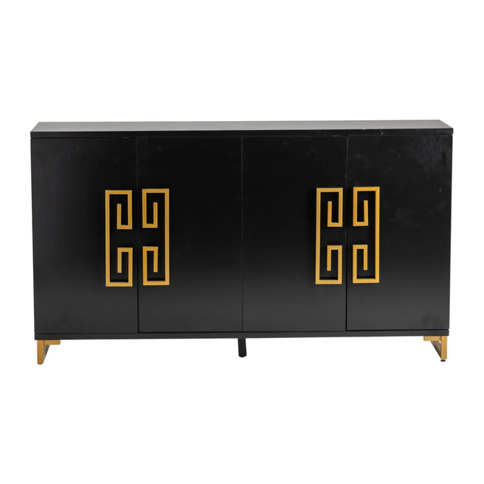 4-Door Corinthian Black Sideboard