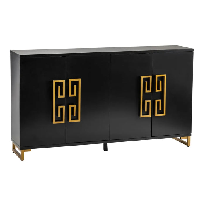 4-Door Corinthian Black Sideboard