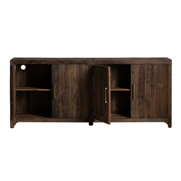 4-Door Rustic Brown Sideboard