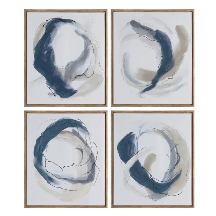 4-Set Abstract Aura Wall Art