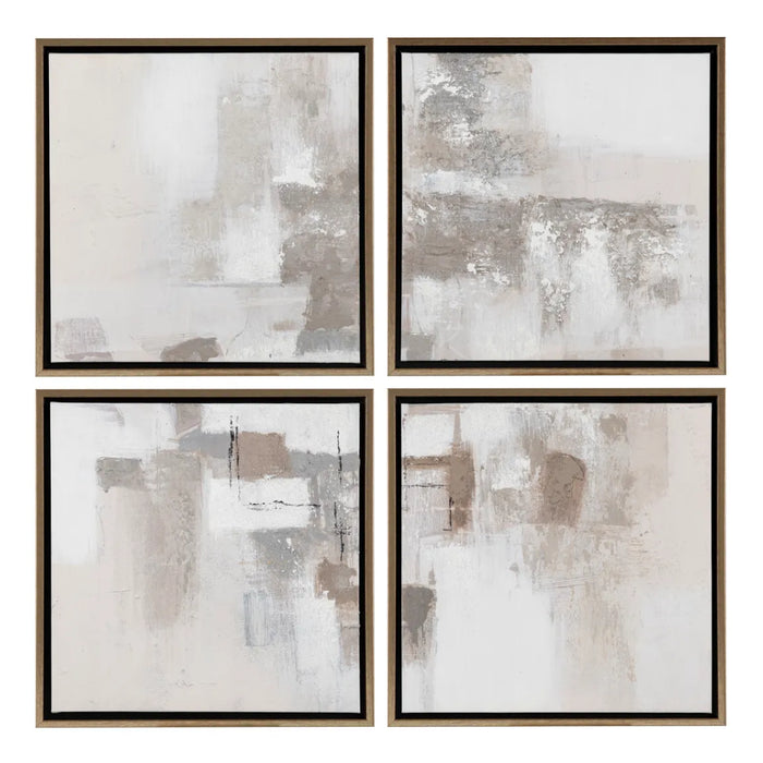 4-Set  Blending Taupe Wall Art