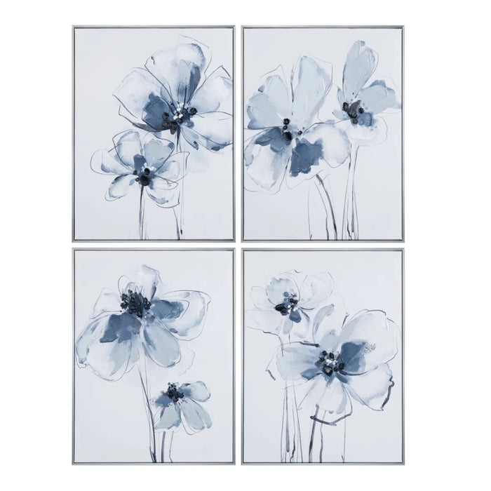 4-Set Florals Wall Art