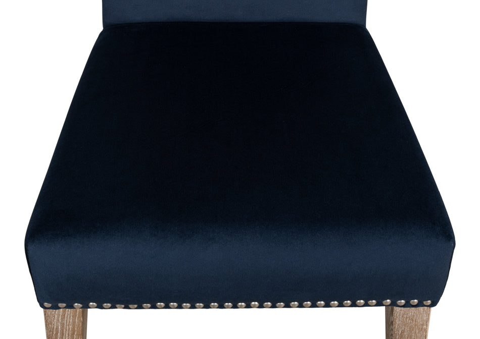 Navy Blue Upholstered Side Chair