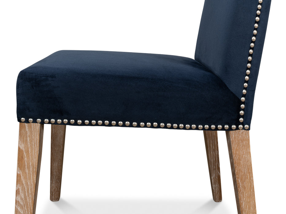 Navy Blue Upholstered Side Chair