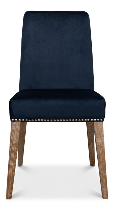 Navy Blue Upholstered Side Chair